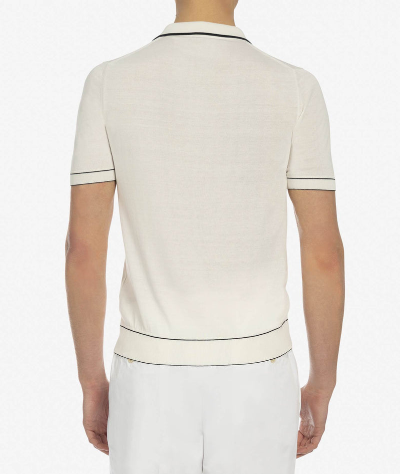 Silk and cotton polo Mongibello