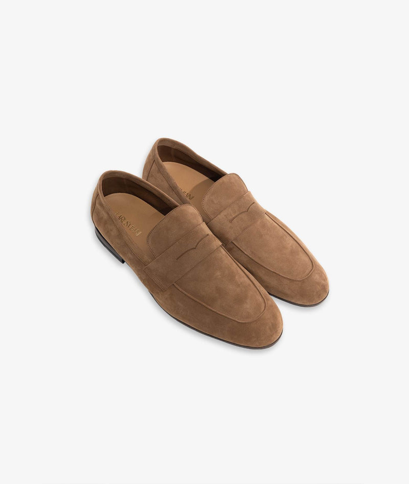 Suede calfskin loafers