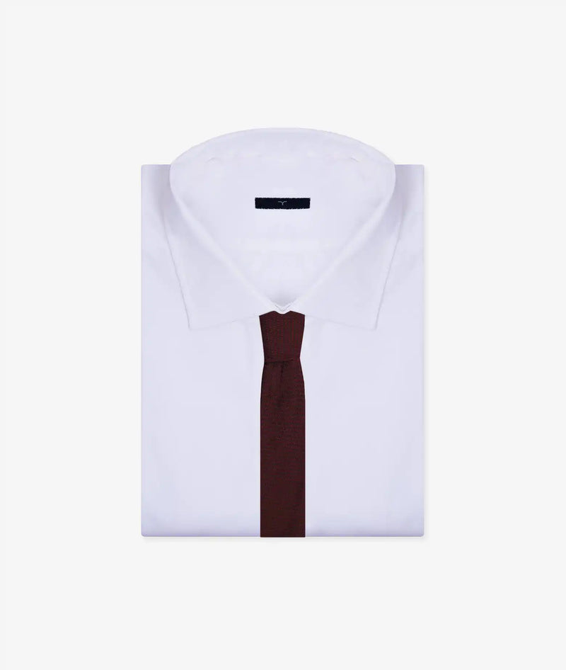 Burgundy Textured Silk Tie