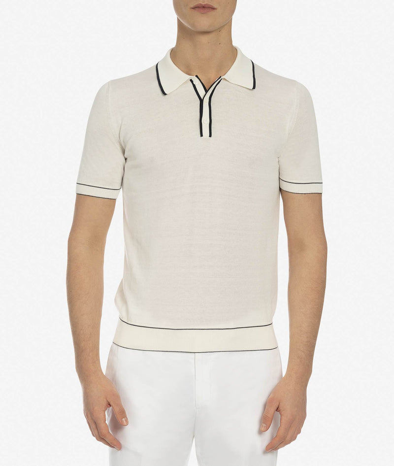 Silk and cotton polo Mongibello