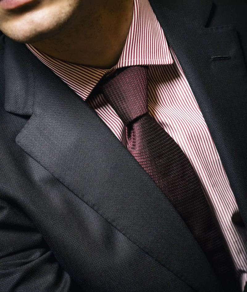 Burgundy Textured Silk Tie
