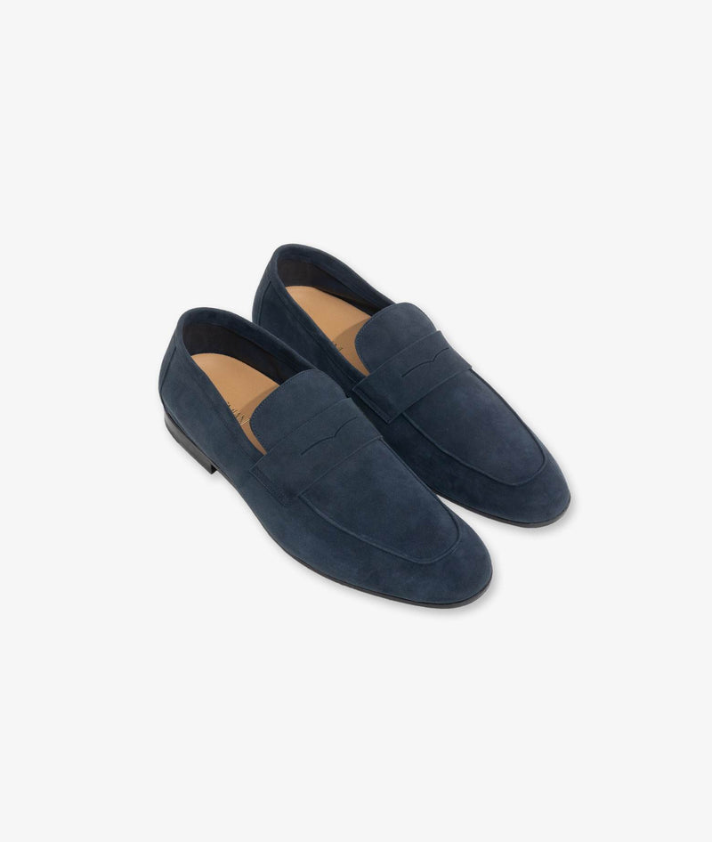 Suede calfskin loafers