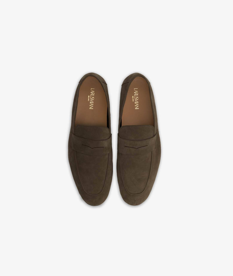 Suede calfskin loafers