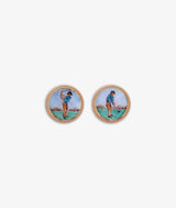 Cufflinks with golfer