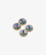 Cufflinks with golfer