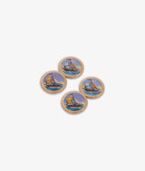 Cufflinks with sailing boats